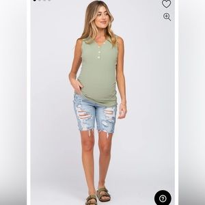 Pink Blush Maternity Jean Shorts- Medium